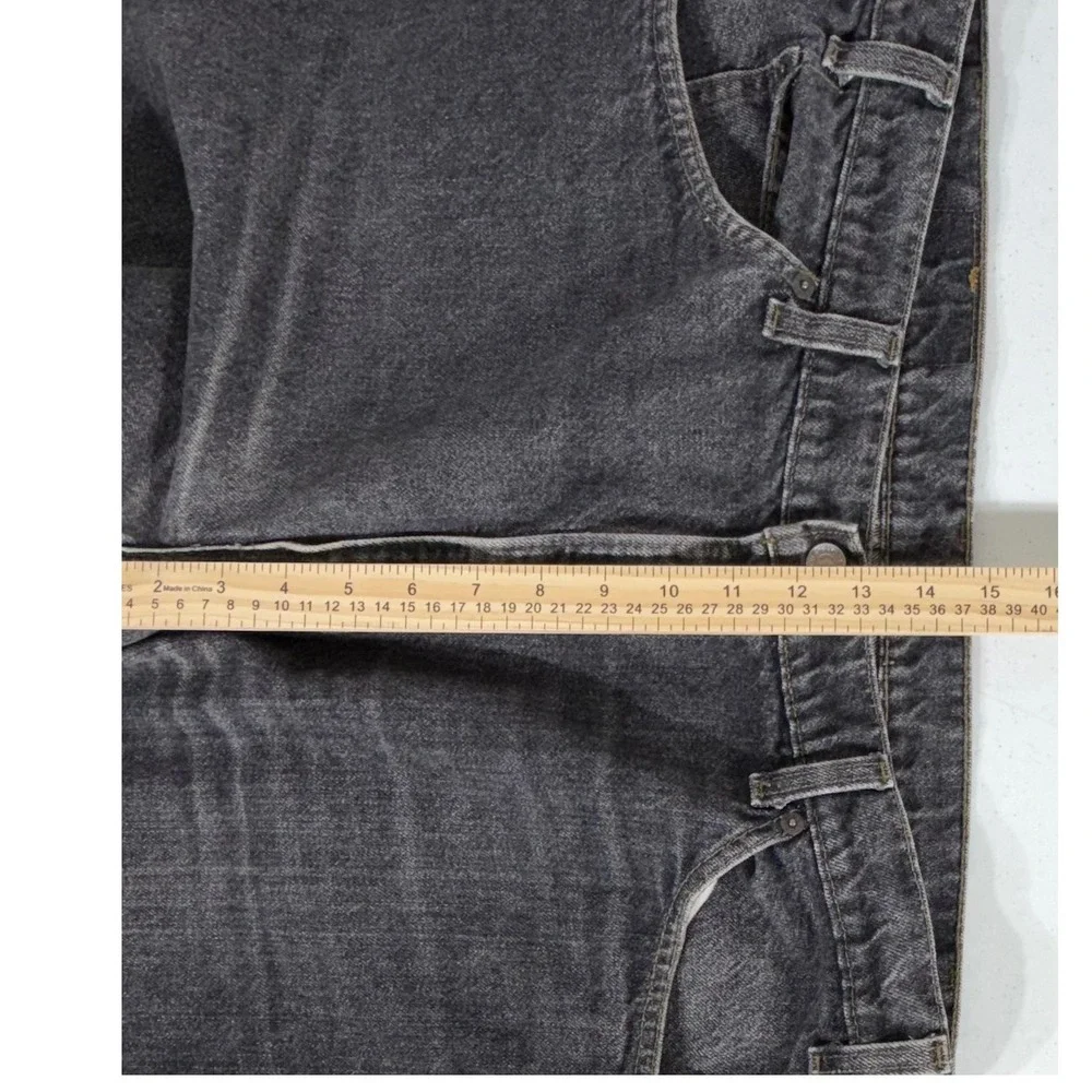 Levis 505 Jeans 40x32 (37x31.5) Faded Black Vintage‎ 90s Made in USA Orange Tab